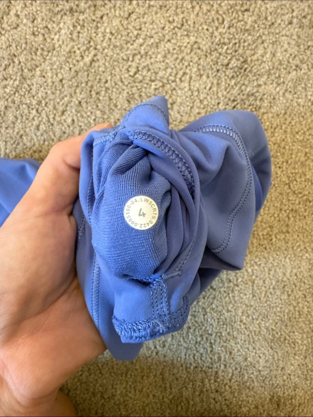 Lululemon Leggings in Periwinkle Blue with Adjustable Waist